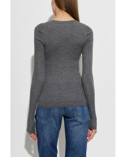 DSquared² Blue Fitted Cut Top