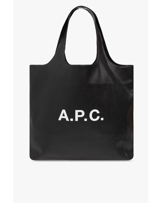 A.P.C. Black 'Ninon' Shopper Bag