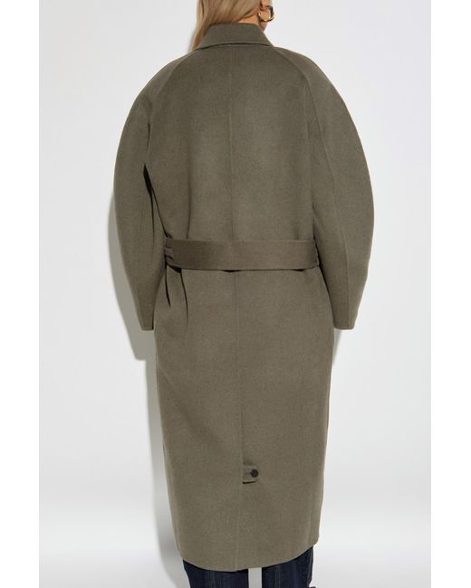 Jacquemus Green Wool Coat 'D'Homme Curvio'