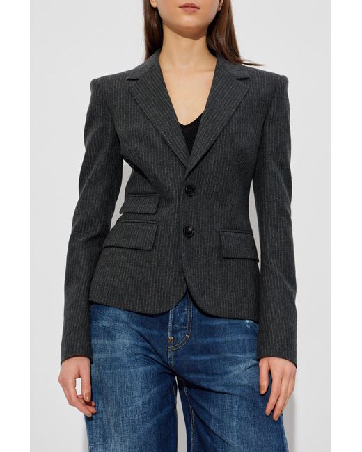 DSquared² Black Pinstripe Pattern Blazer