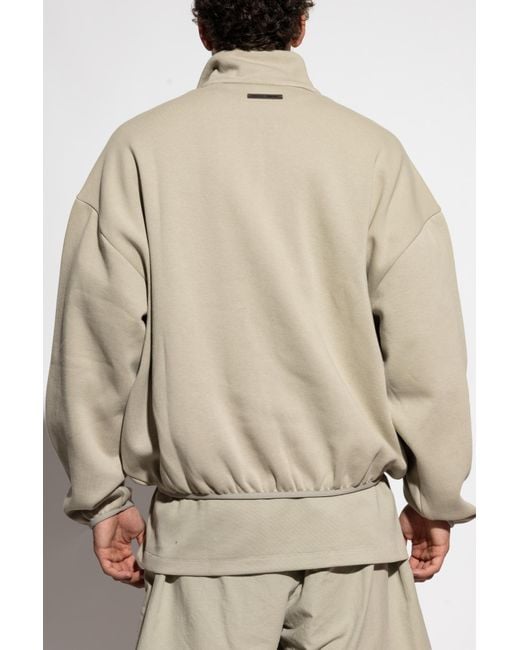 Fear Of God Natural Sweatshirt With Embroidered Logo for men
