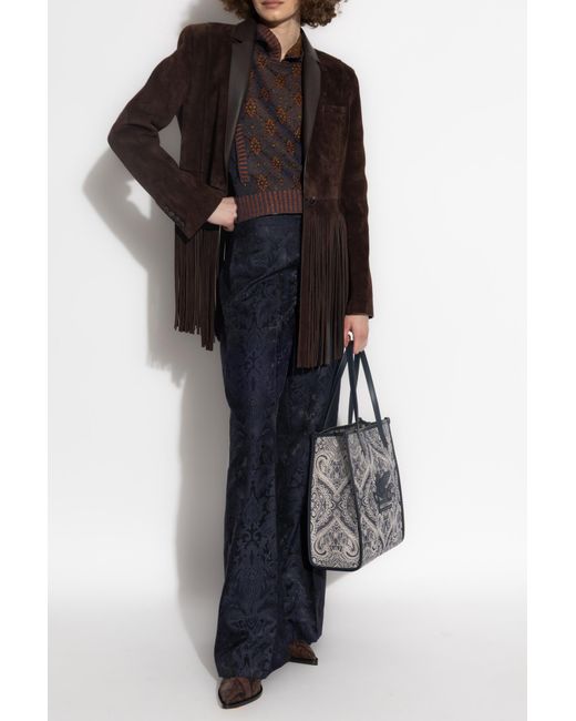 Etro Brown Leather Jacket