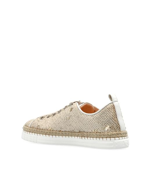 Agl Attilio Giusti Leombruni Natural Sequin Sneakers Neive