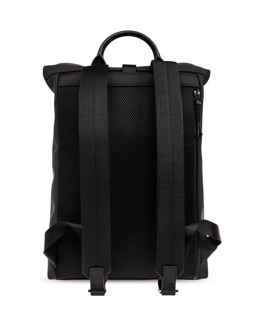 Emporio Armani Black Backpack With Logo, for men