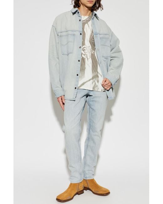 Represent White Long-Sleeve T-Shirt for men