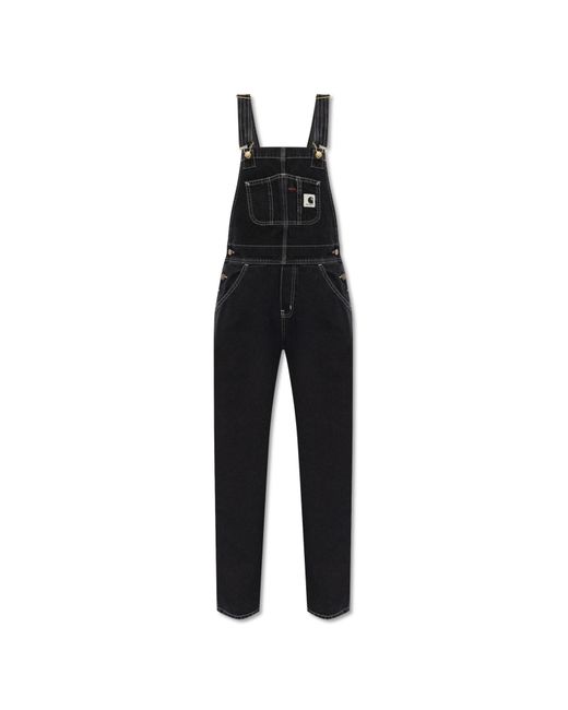 Carhartt Denim Overalls in Black Lyst