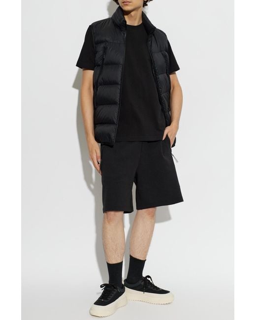 Moncler Black T-Shirt With Logo Patch for men