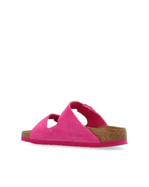 Birkenstock Pink ‘Arizona Bs’ Slippers