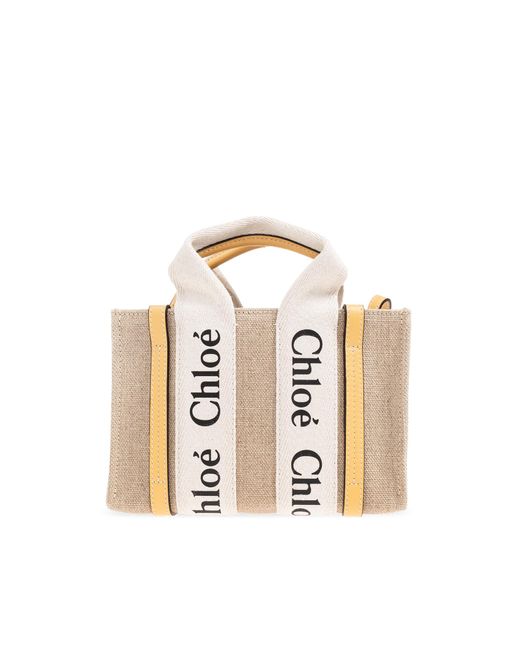 Chloé Metallic 'woody Mini' Shoulder Bag,