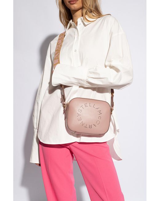 Stella McCartney Pink Shoulder Bag With Logo,
