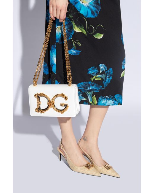 Dolce & Gabbana Metallic 'dg Girls' Shoulder Bag,