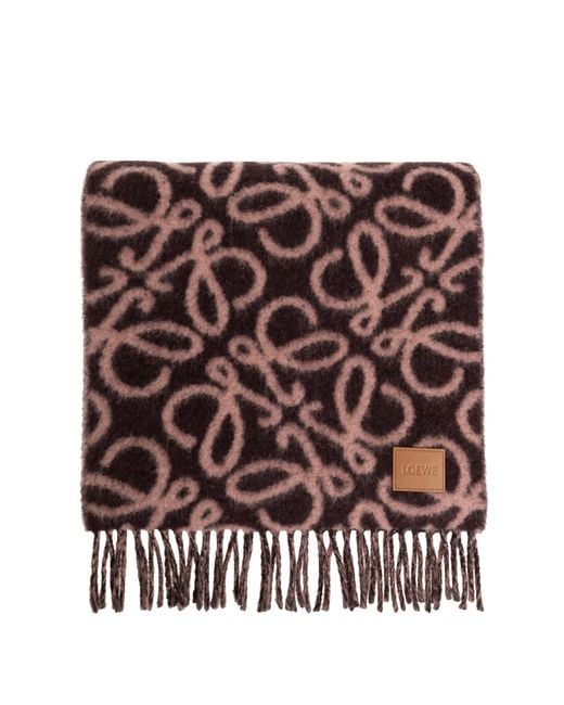 Loewe Pink Scarf With Logo