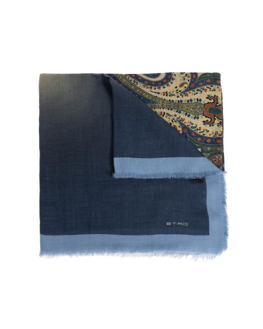 Etro Blue Scarf With Print