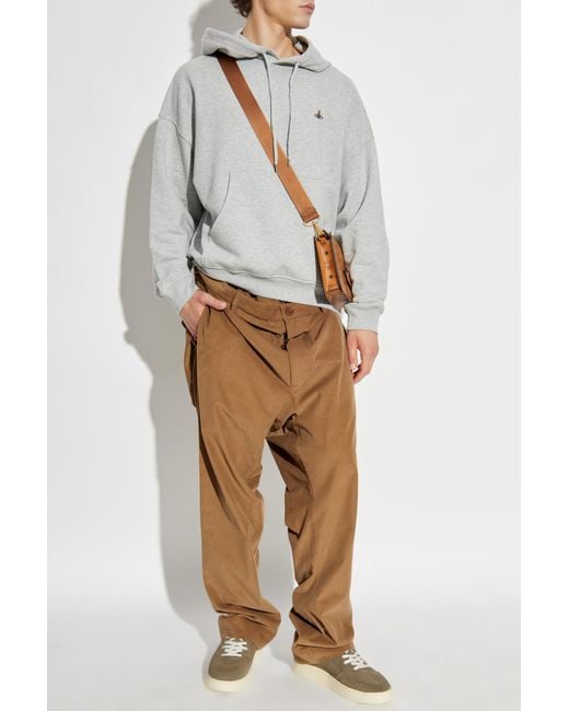 Vivienne Westwood Gray Sweatshirt With Logo for men