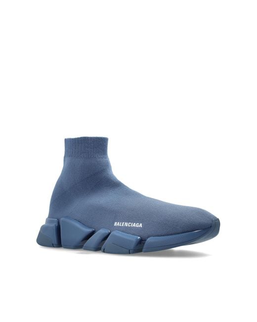 Balenciaga Blue Speed 2.0 Sneakers With Sock for men