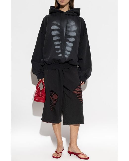 AVAVAV Black Oversize Sweatshirt