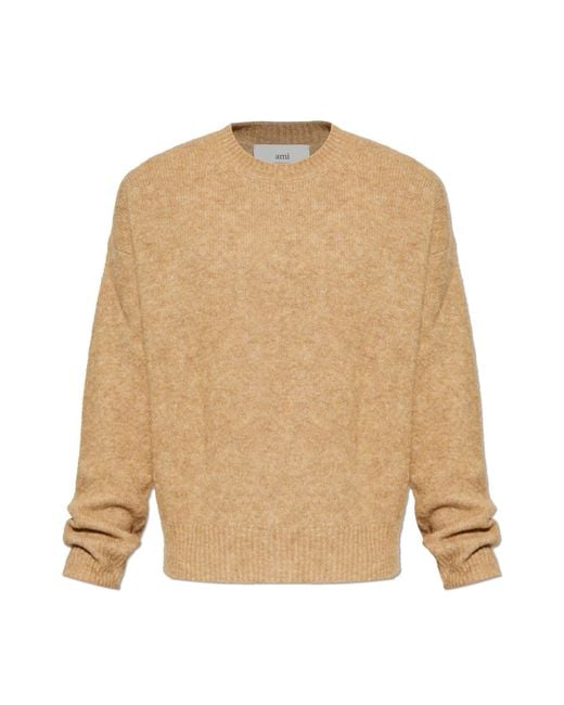 AMI Natural Crew Neck Sweater for men