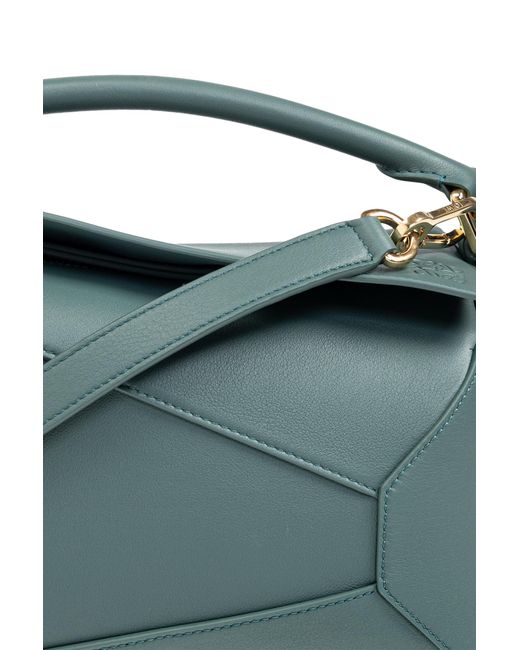 Loewe Green Handbag Puzzle Edge Small