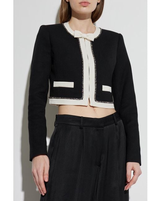 LoveShackFancy Black "Ralphette" Blazer