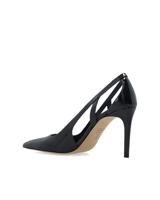 Stuart Weitzman Black "Stuart Power Cutout" Pumps