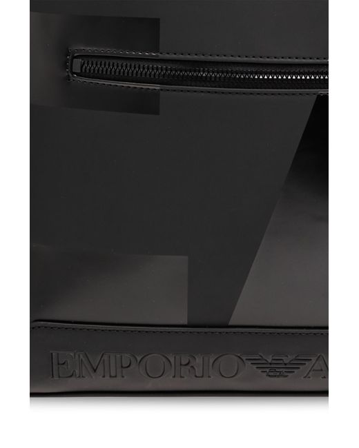Emporio Armani Black Backpack With Logo, for men