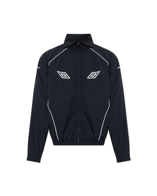 Umbro Blue Lightweight Jacket With Stand-Up Collar for men