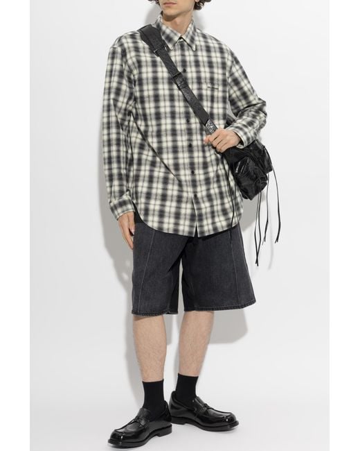 Balenciaga White Shirt With Embroidered Logo for men