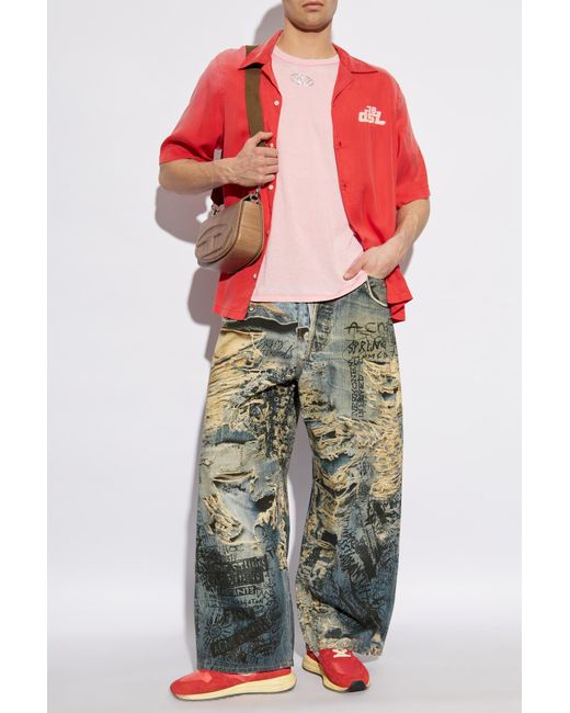 DIESEL Red Shirt S-Elly for men