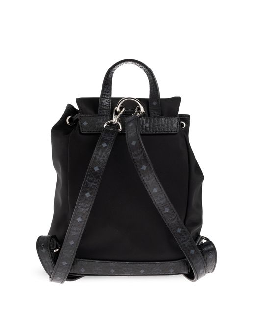 MCM Black Backpack With Pockets