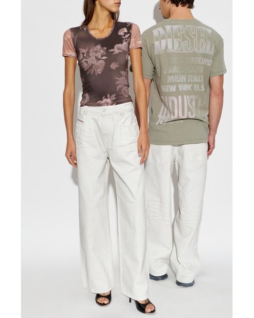 DIESEL White Jeans '1982 D-Hakou-Fsj3'