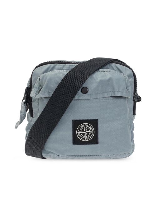Stone Island Shoulder Bag With Logo in Gray for Men | Lyst