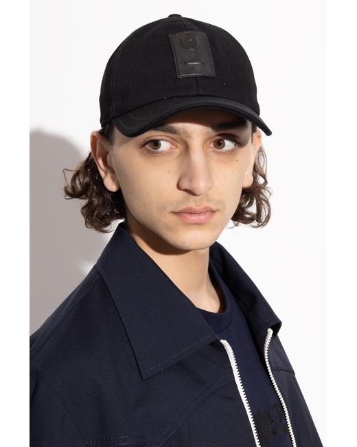 Ferragamo Black Baseball Cap for men
