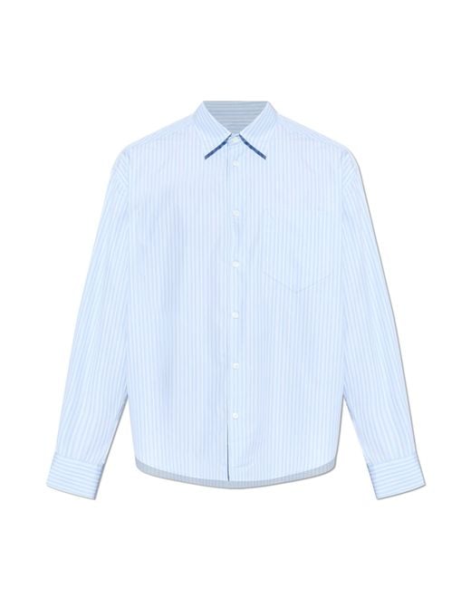 AMI Blue Striped Shirt for men