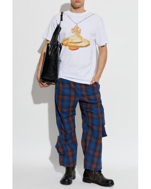 Vivienne Westwood Blue 'Achilles' Trousers for men