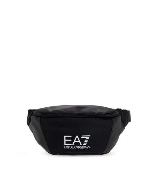EA7 Black Belt Bag With Logo