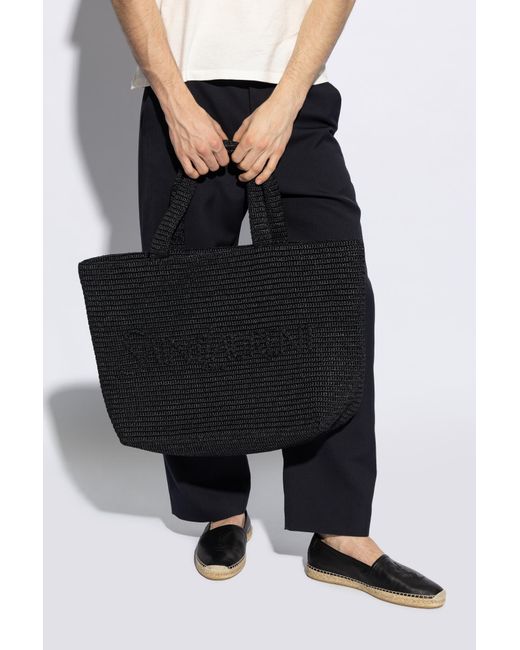 Saint Laurent Black Shopper Bag With Logo, for men