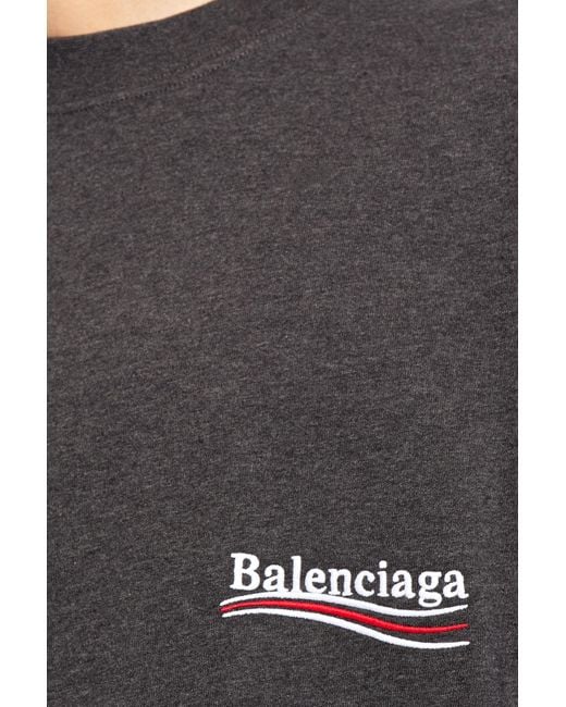 Balenciaga Gray T-shirt With Logo, for men