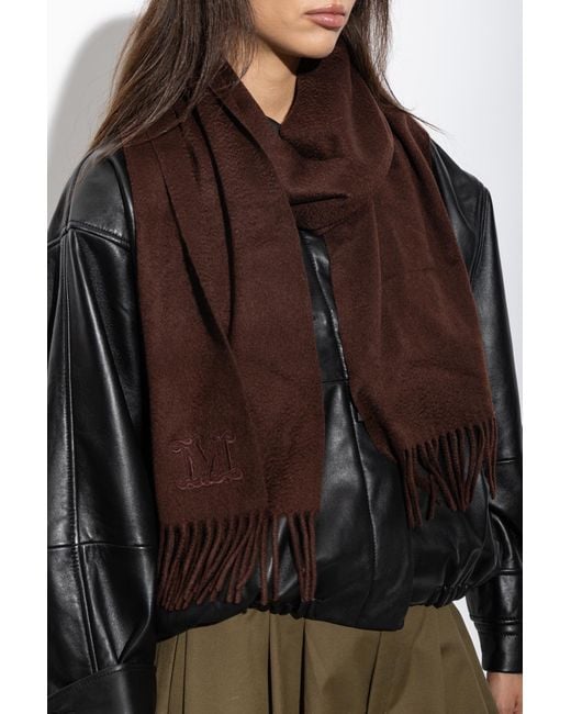 Max Mara Black Cashmere Scarf