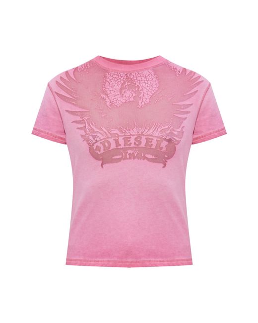 DIESEL Pink T-Shirt 'T-Ila-Aa7'