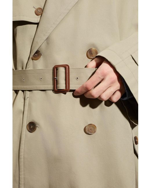 Balenciaga Gray Oversize Trench Coat for men