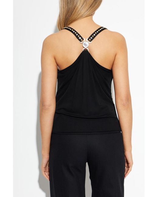 Versace Black Sequin Top