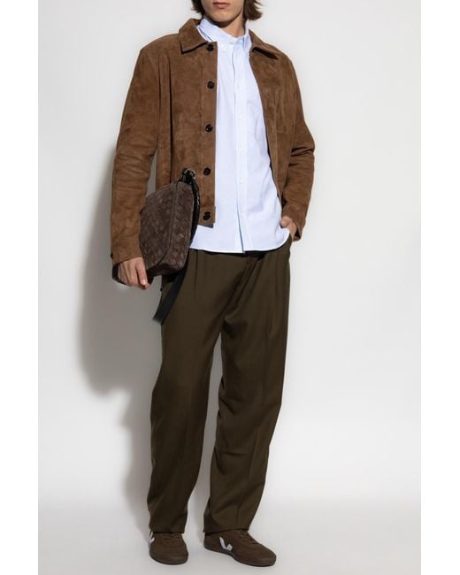AMI Brown Suede Jacket for men