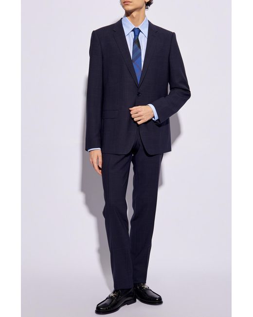 Dolce & Gabbana Blue Checked Suit for men