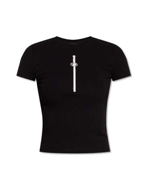 DIESEL Black 't-vazy' T-shirt