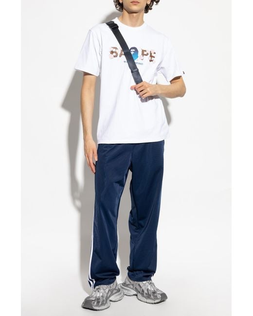 Adidas Originals Blue Sweatpants With Logo for men