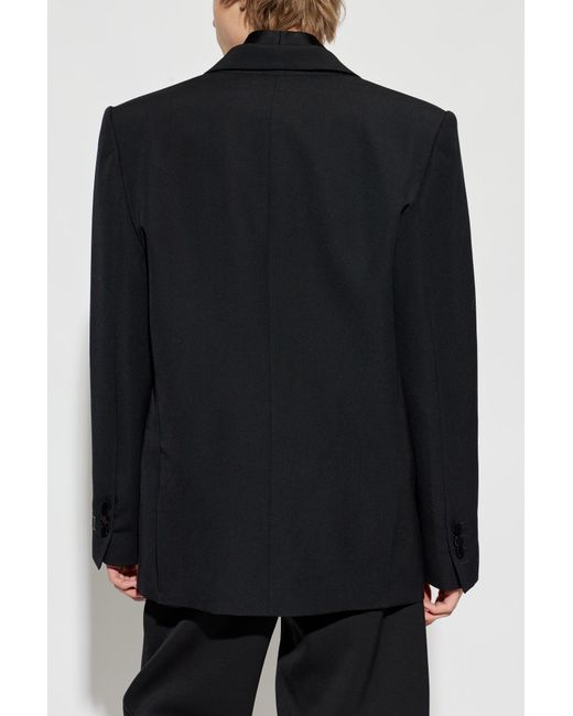 Balmain Black Wool Blazer With Double Vent for men