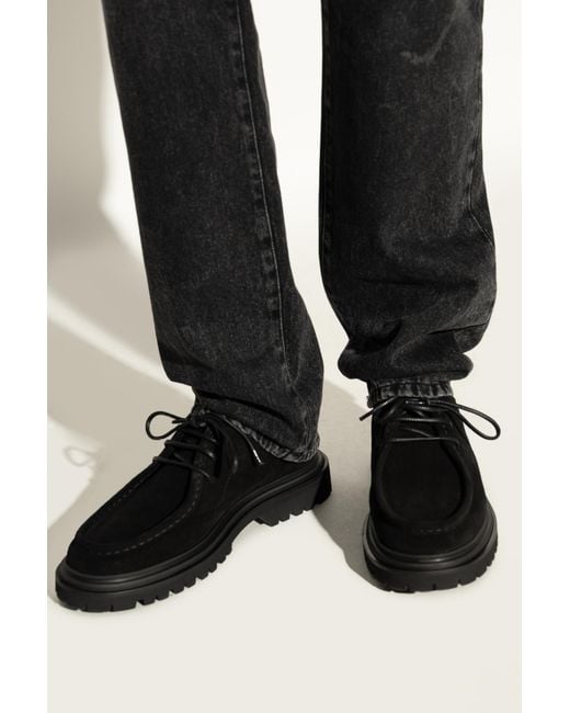 Dolce & Gabbana Black Suede Shoes for men