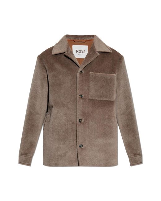 Tod's Brown Wool Jacket for men
