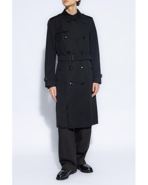 Burberry Black 'kensington Long' Trench Coat, for men