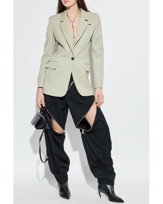The Attico White Wool Blazer